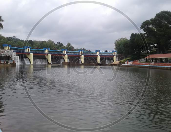 Small dam Shutter Aruvikkara dam Thiruvananthapuram