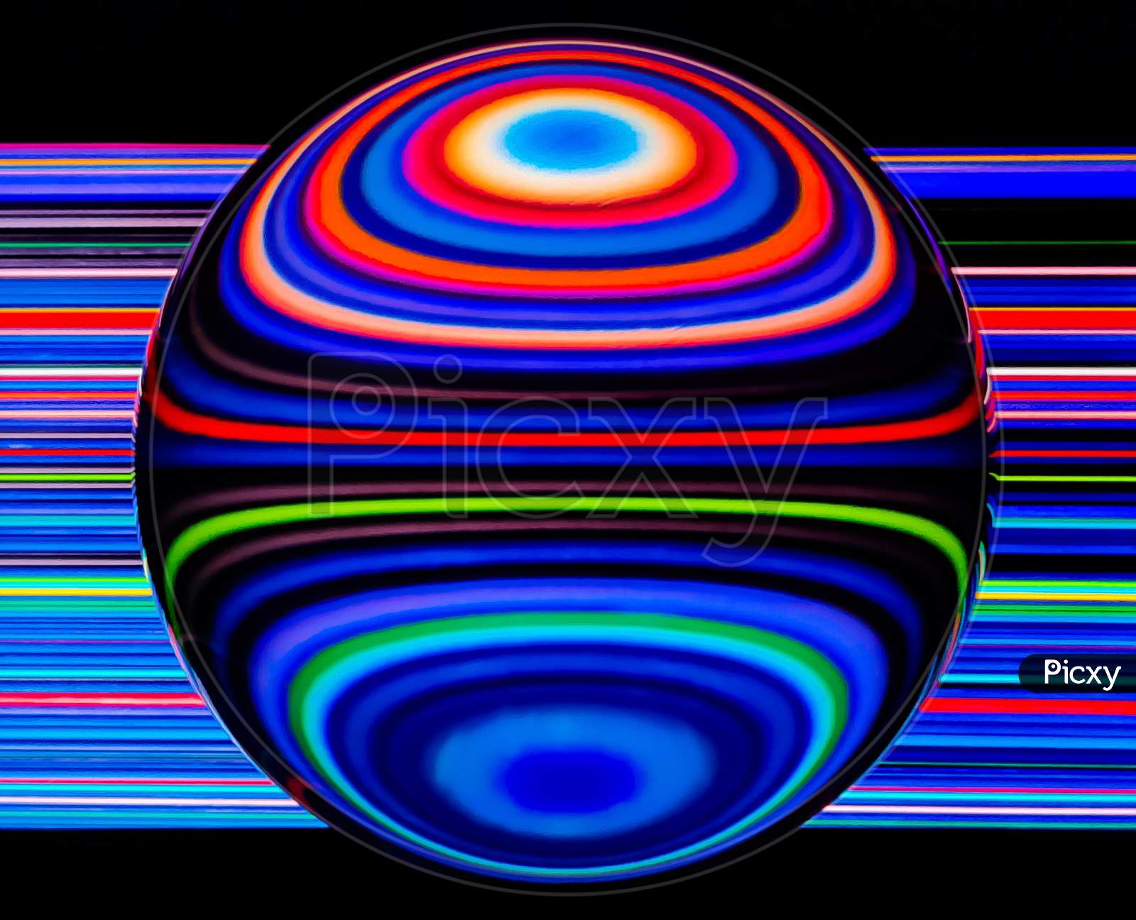 Colorful lensball pattern