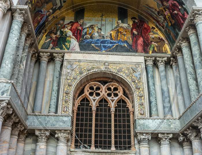 Italy, Venice, St Mark'S Basilica, Low Angle View Of Ornate Building