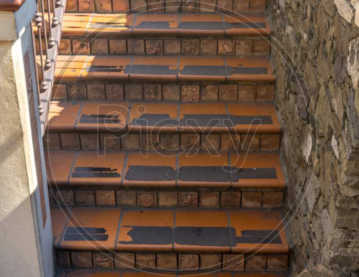 Italy, Cinque Terre, Manarola, A Staircase
