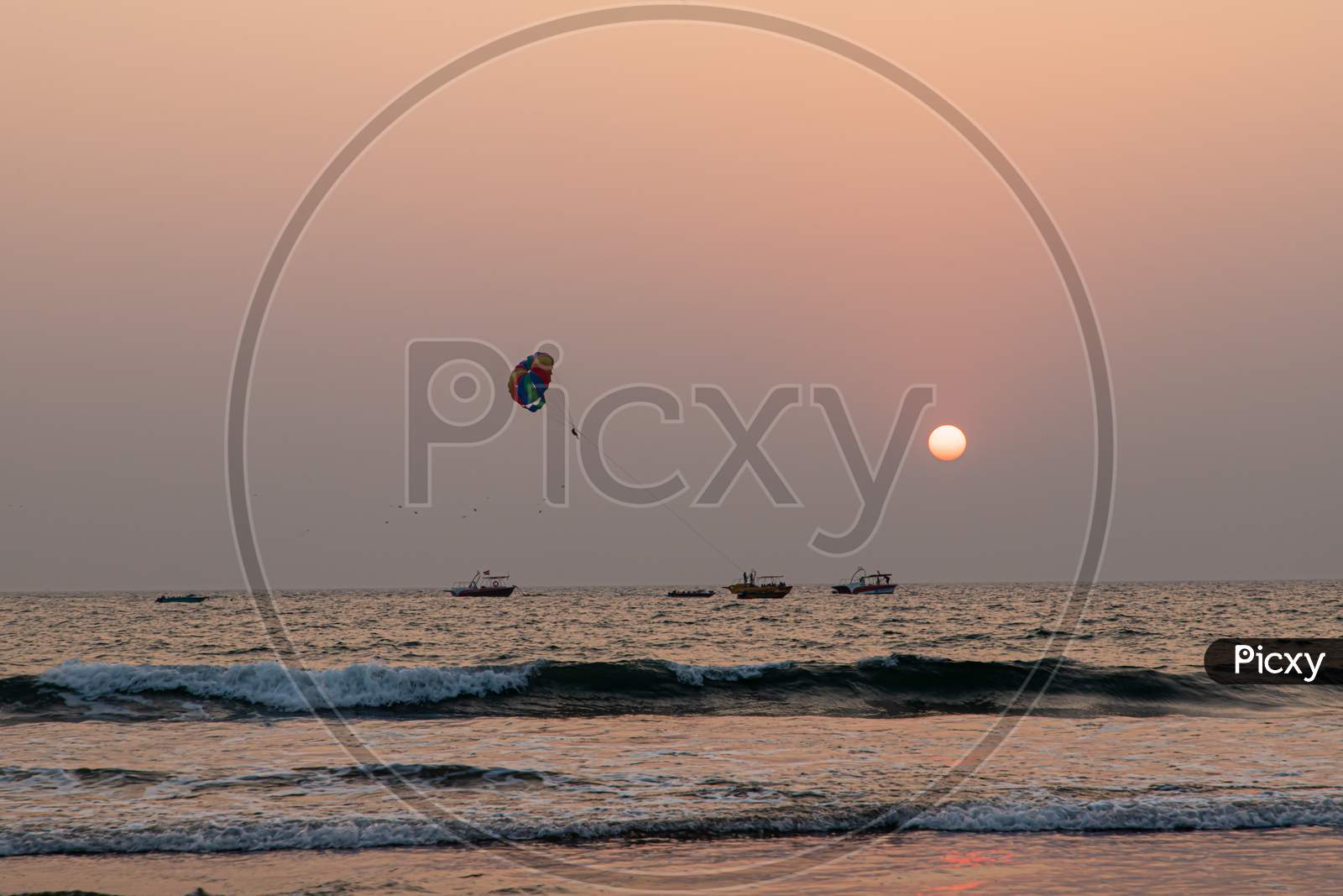 Parasailing at Goa Beach