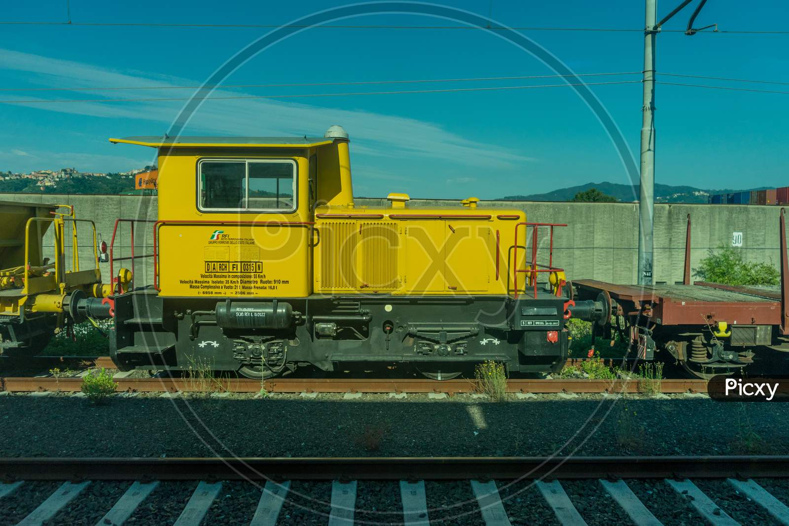 Italy - 28 June 2018: The Plasser And Theurer On Trenitalia In The Italian Outskirts Track