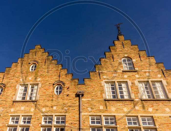 Belgium, Bruges, A Large Brick Building