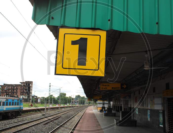 Platform number one sign board
