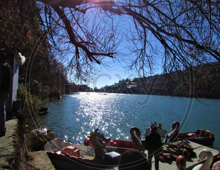 Beautiful morning at Nainital Lake, UK.