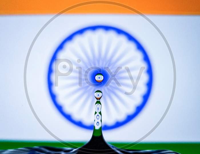 India Flag Water Drop, Indian patriotic tricolour