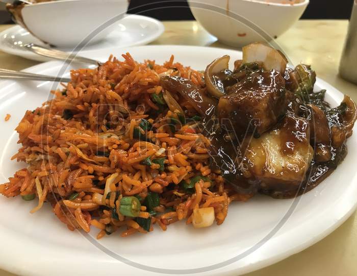 Yummy Chinese (Fried Rice and Munchurian)