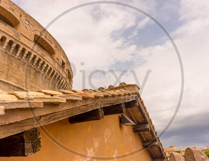 Rome, Italy - 23 June 2018:The Castel Sant Angelo, Mausoleum Of Hadrian In Rome, Italy