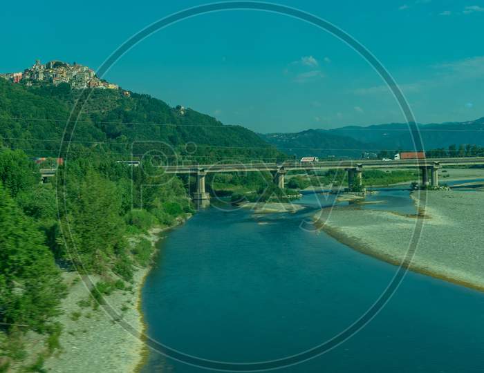 Italy,La Spezia To Kasltelruth Train, A Body Of Water