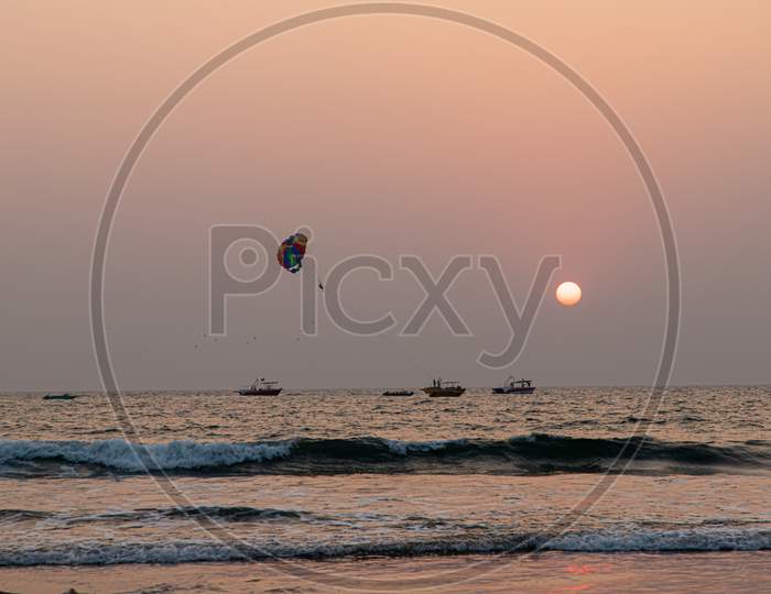 Parasailing at Goa Beach