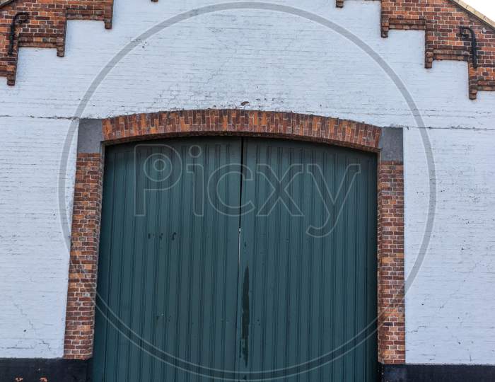 Belgium, Bruges, A Close Up Of A Red Brick Building