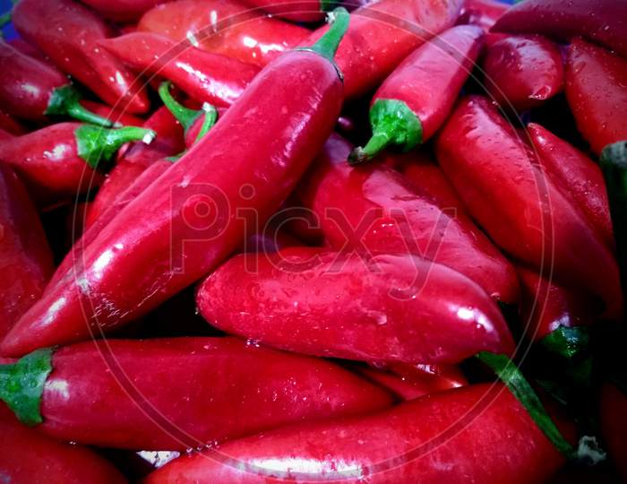 Close up of red peppers