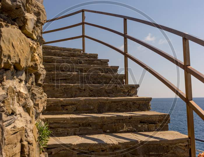 Italy, Cinque Terre, Manarola, A Stone Bridge