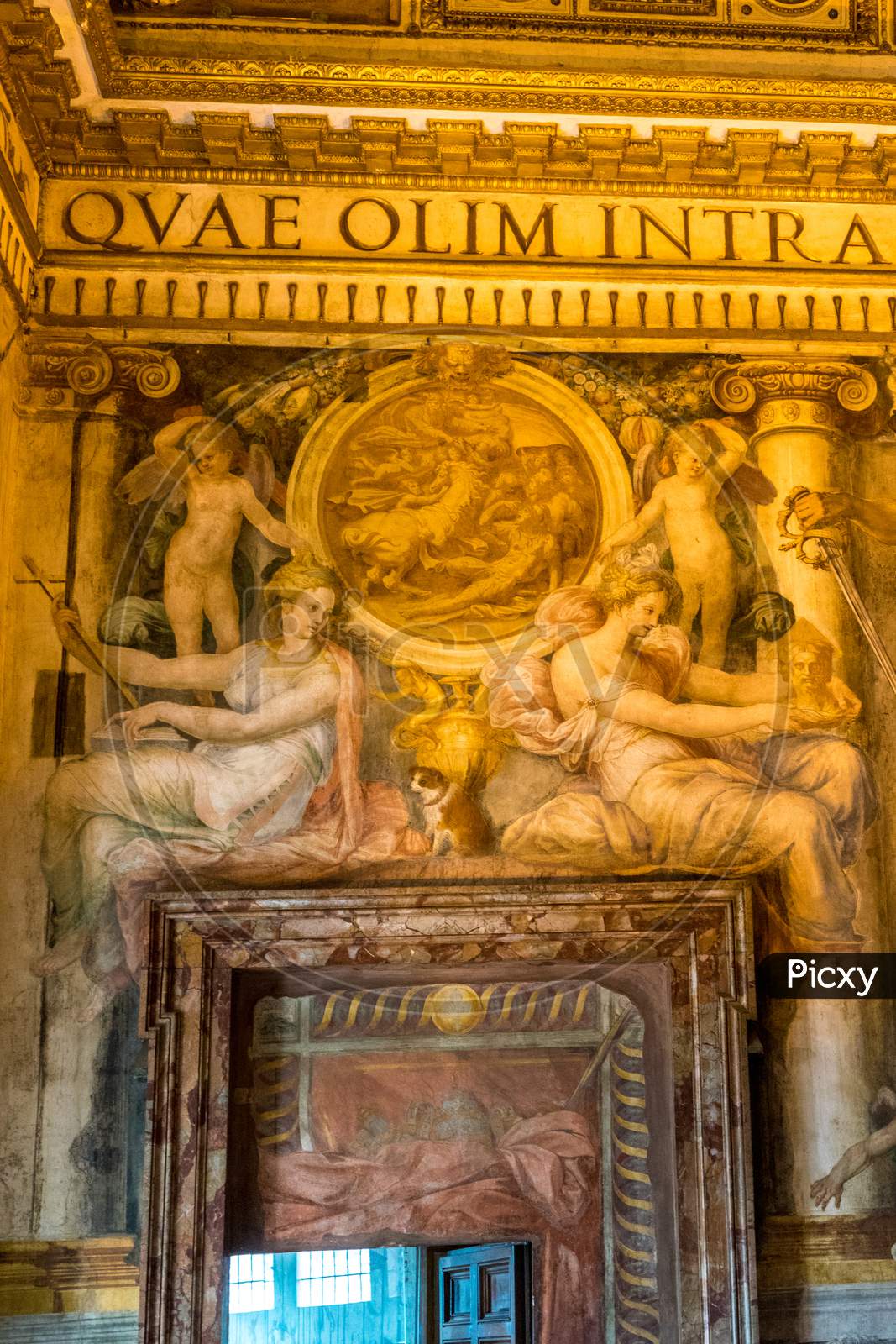 Rome, Italy - 23 June 2018: Interiors Of The Castel Sant Angelo, Mausoleum Of Hadrian In Rome, Italy