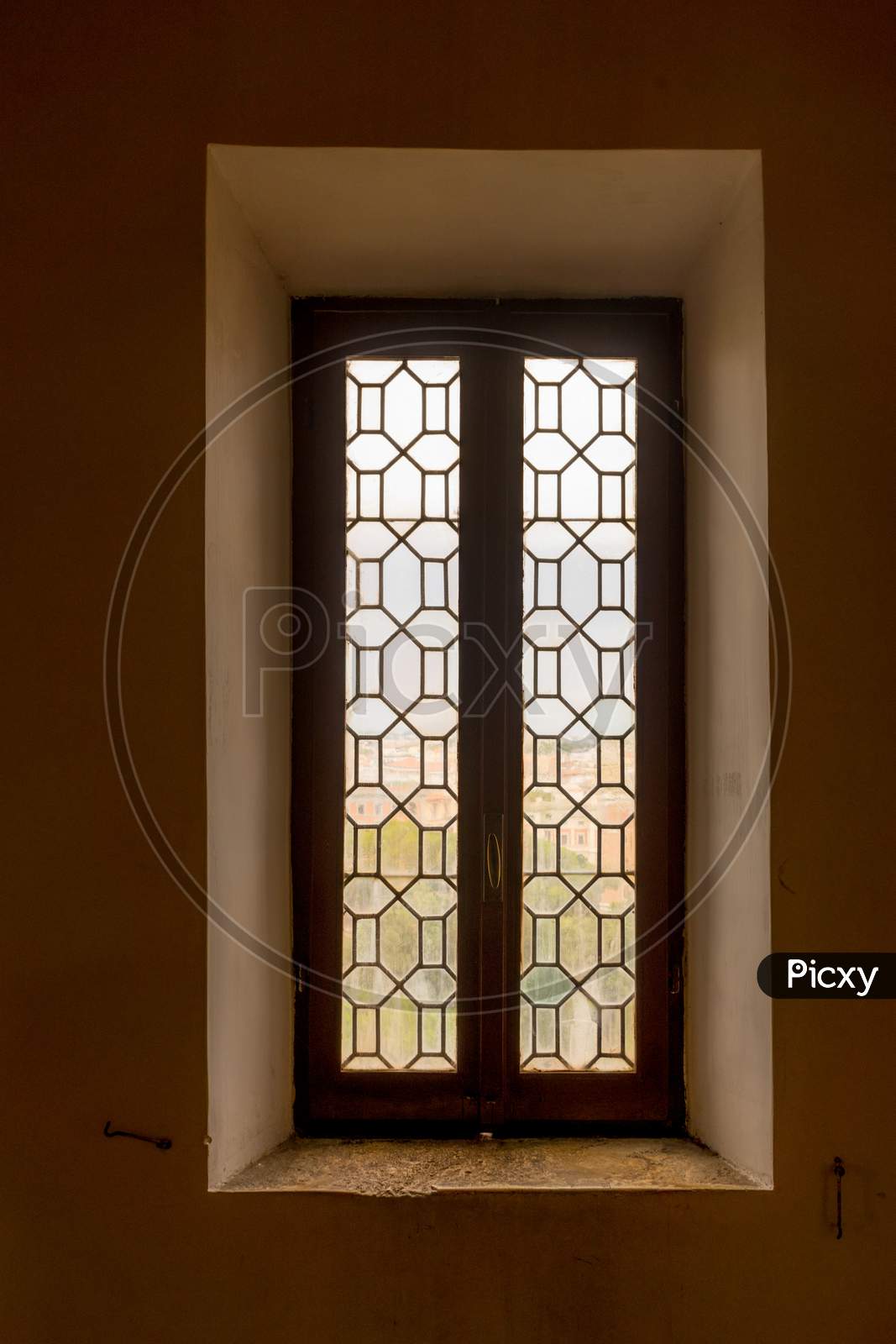 A Closed Window With Glass