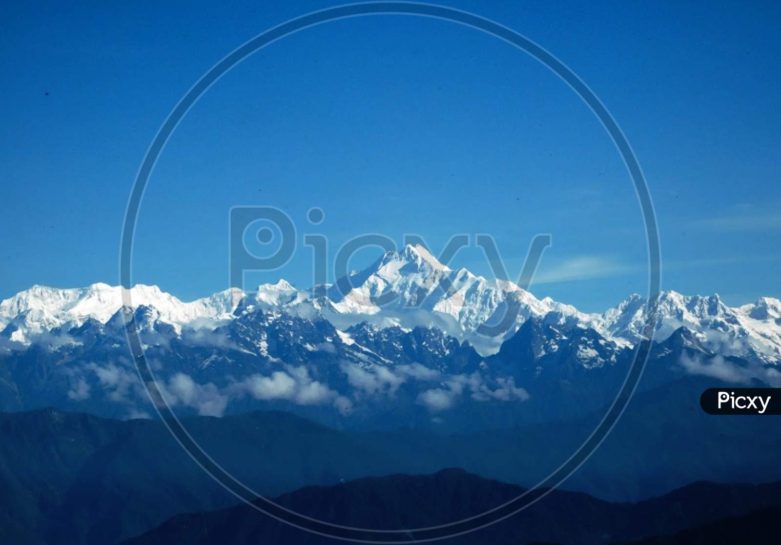 Beautiful Mountain Range of Kanchenjunga,West Bengal