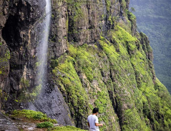 Reverse waterfall in Pune