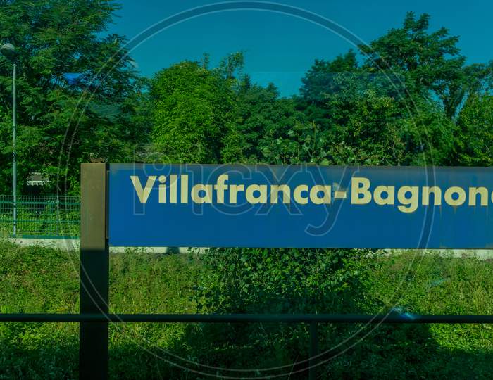 Villafranca-Bagnone, Italy - 28 June 2018: The Villafranca-Bagnone Railway Station, Italy
