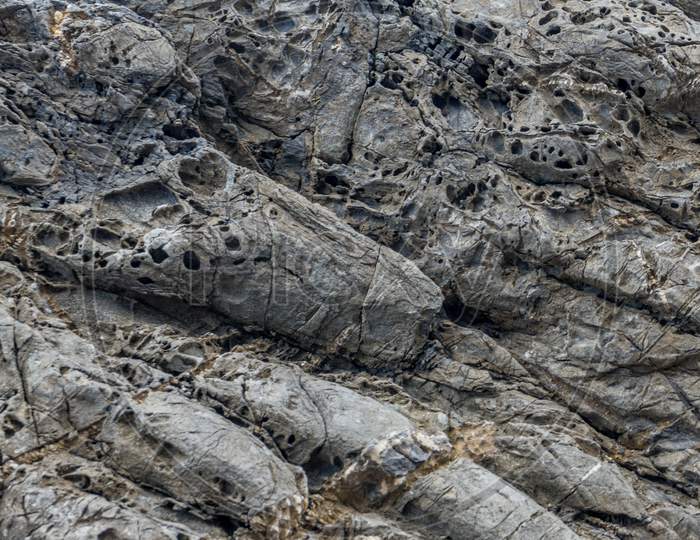 Italy, Cinque Terre, Manarola, A Close Up Of A Rock
