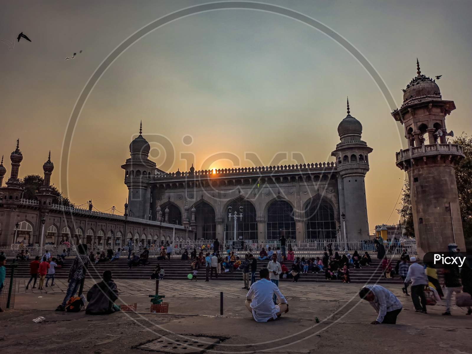 Mecca Mosque, near Charminar in Hyderabad, India