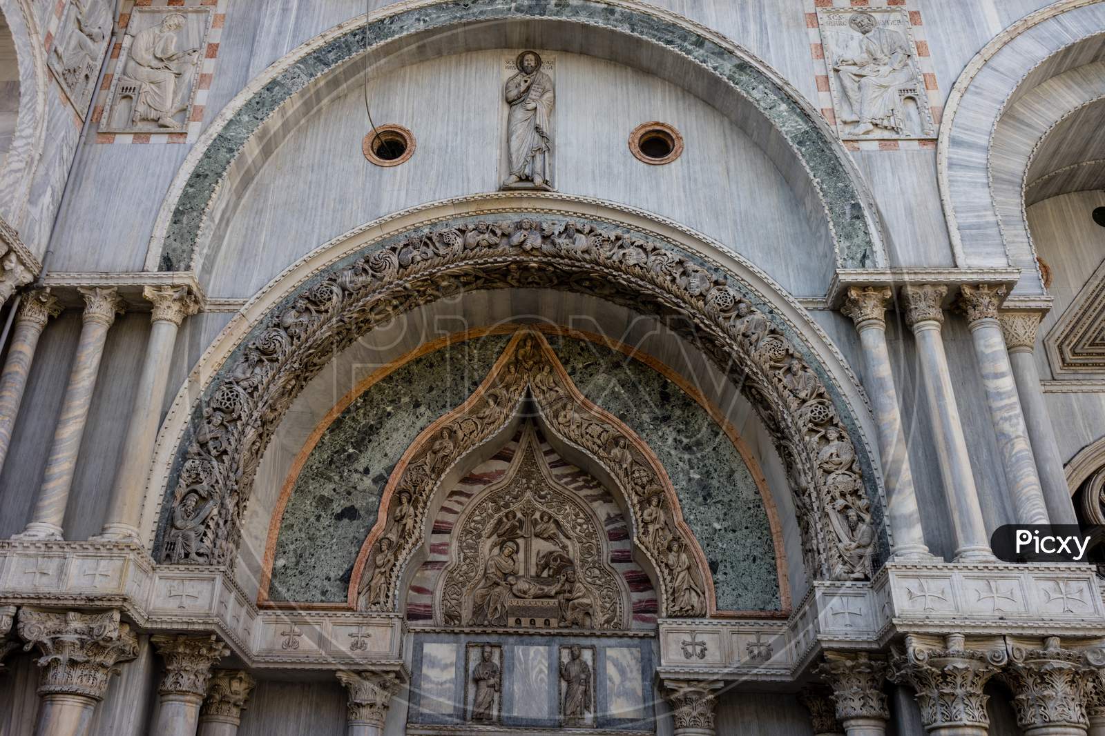 Italy, Venice, Saint Mark'S Basilica, Low Angle View Of A Building