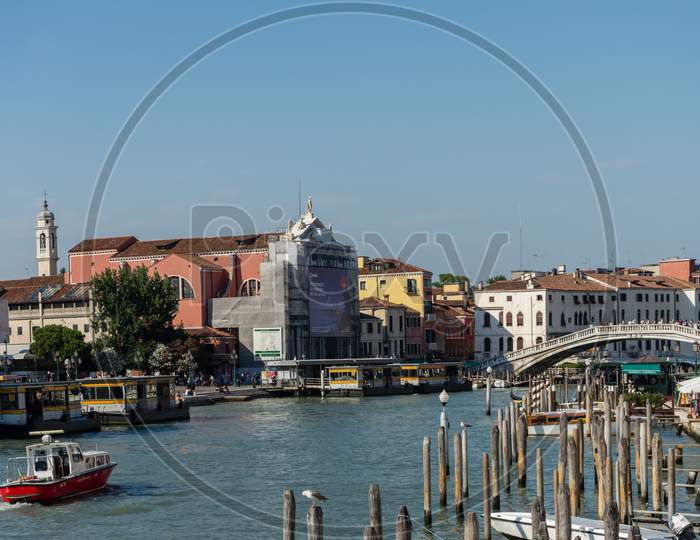 Venice, Italy - 30 June 2018: The Grand Canal In Venice, Italy