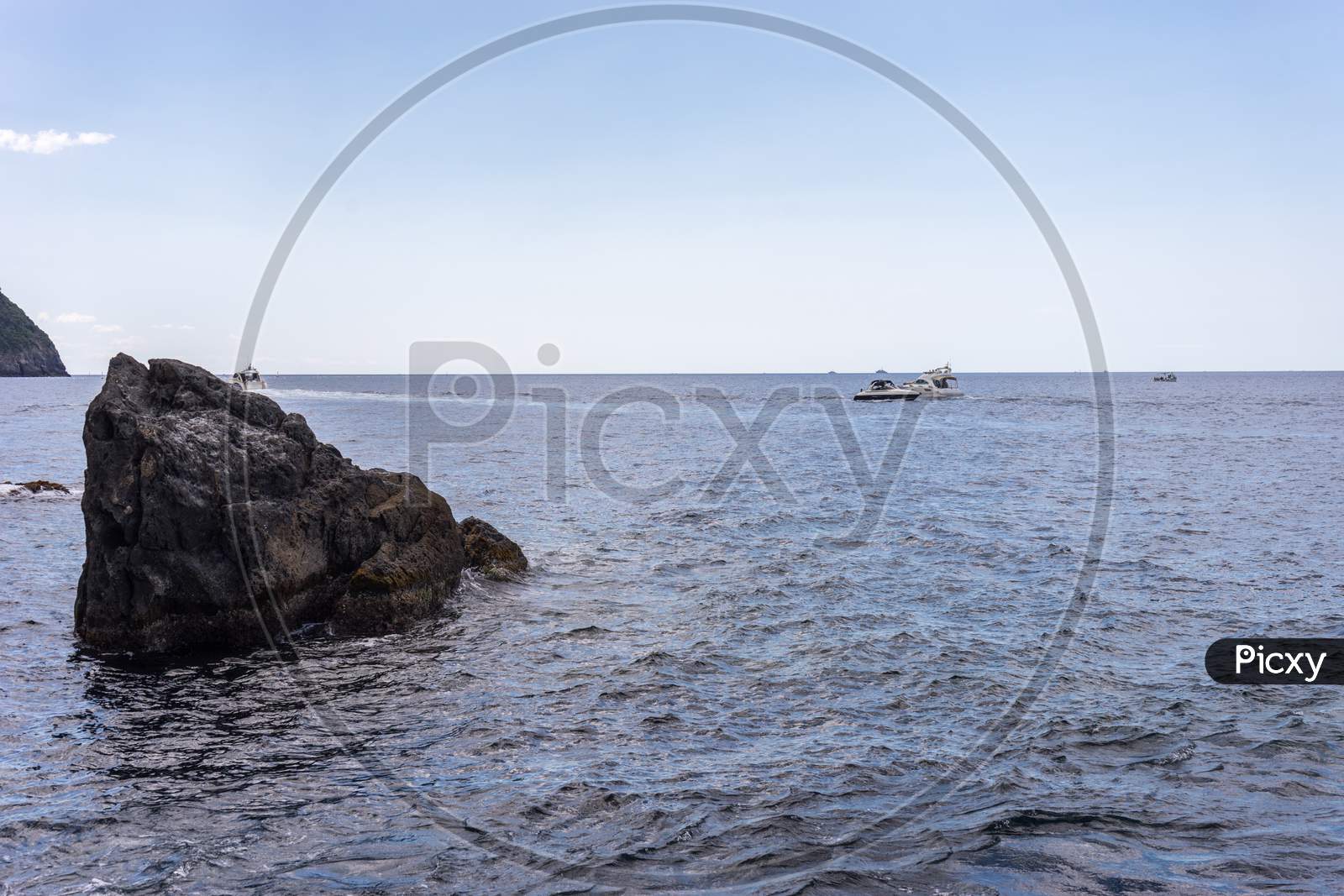 Italy, Cinque Terre, Manarola, A Large Body Of Water