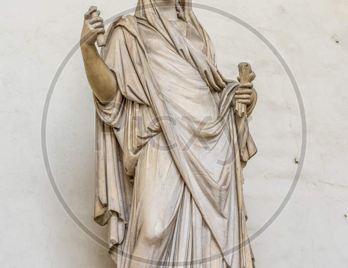 Florence, Italy - 25 June 2018: The Statue Of Saint At Loggia Dei Lanzi, Piazza Della Signoria In Florence, Italy
