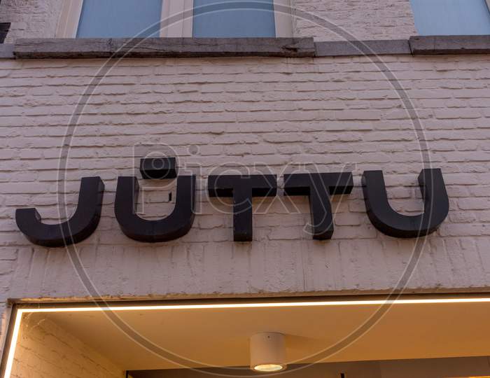 Bruges, Belgium - 17 February 2018: The Juttu Shop At Bruges, Belgium