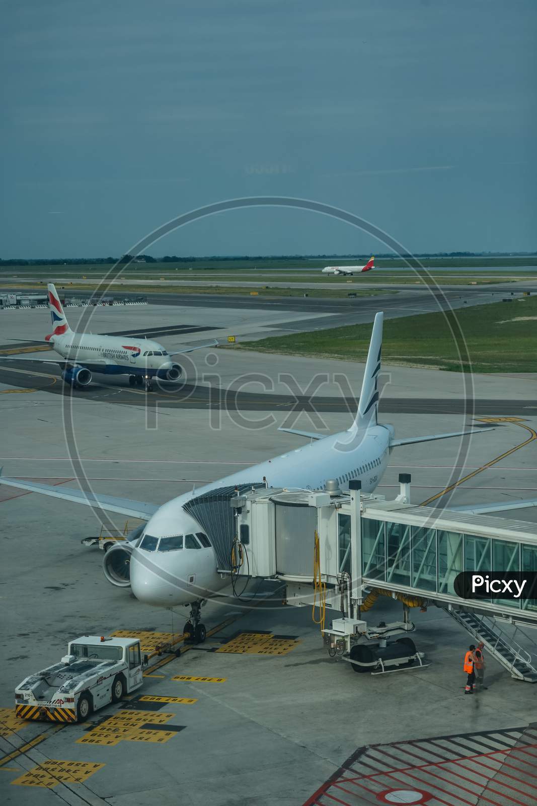 Venice, Italy - 01 July 2018: British Airways Flight At Marco Polo Airport In Venice, Italy