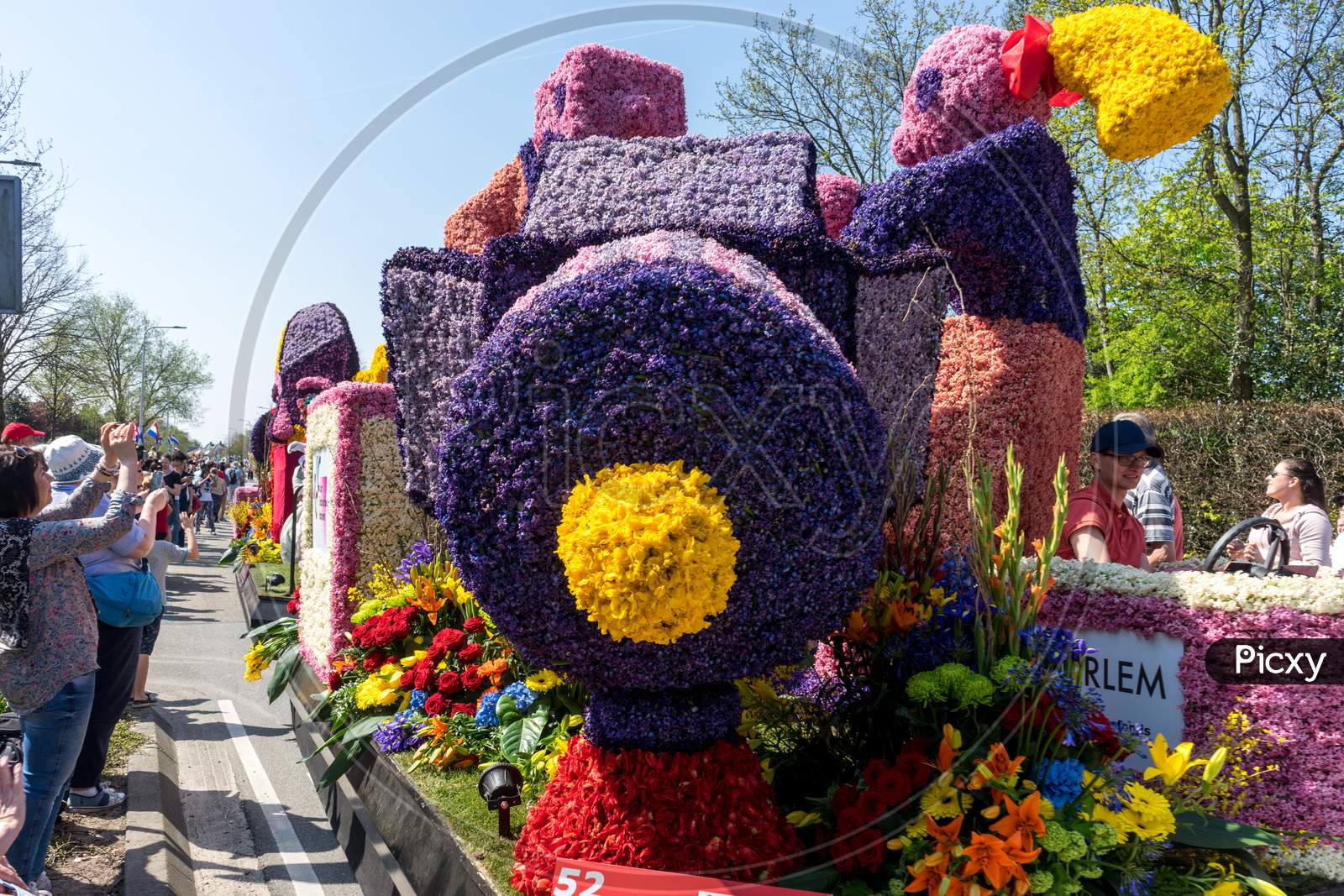 Image of Netherlands,Sassenheim-21 April 2018:Bulbflower Parade 2018 ...