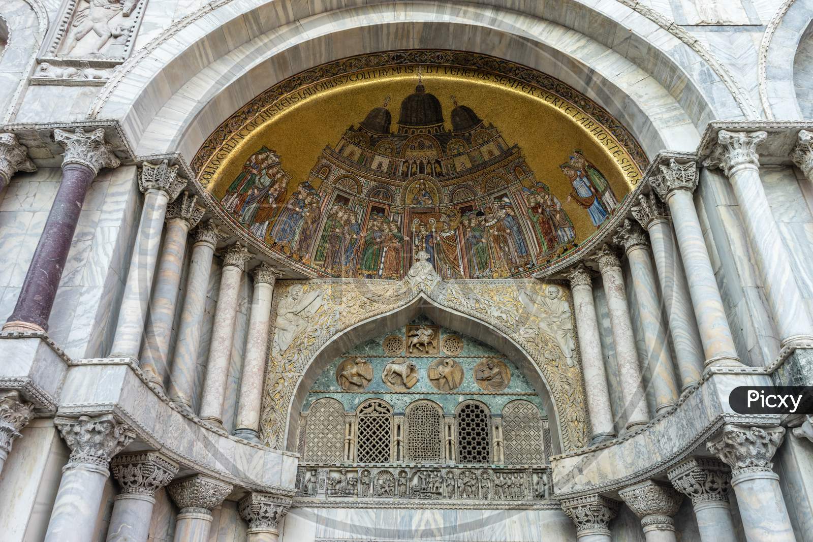 Italy, Venice, St Mark'S Basilica, Low Angle View Of Historical Building