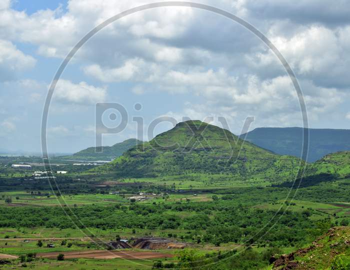 The beautiful mountain landscape in Maharashtra India