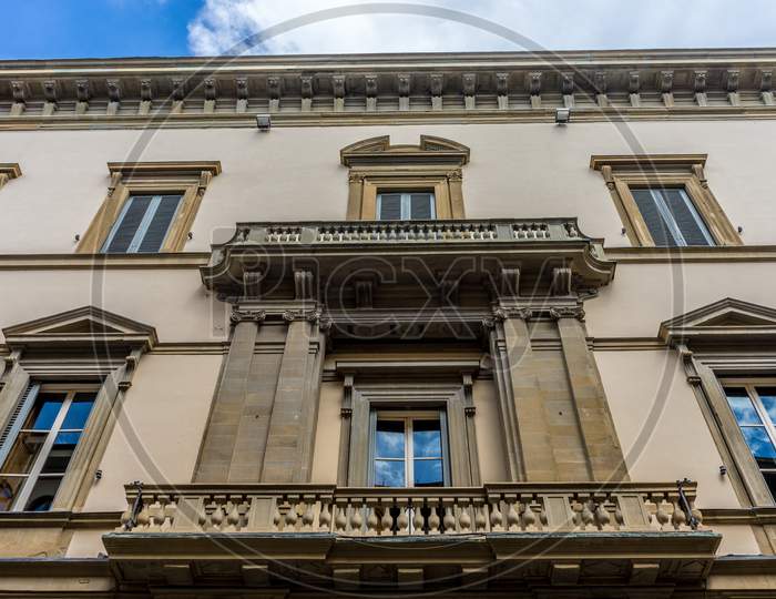 Florence, Italy - 25 June 2018: Palazzo Corsi Via Tornabuoni In Florence, Italy