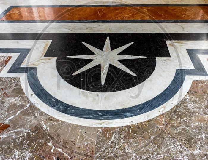 Design Pattern On A Marble Flooring