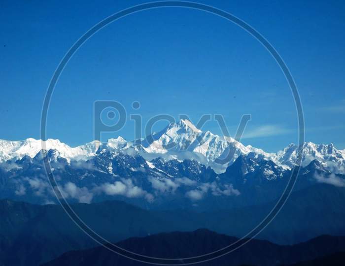 Beautiful Mountain Range of Kanchenjunga,West Bengal