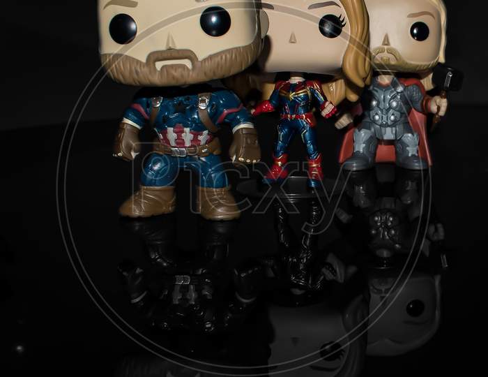 Captain America, Captain Marvel, Thor, Avengers