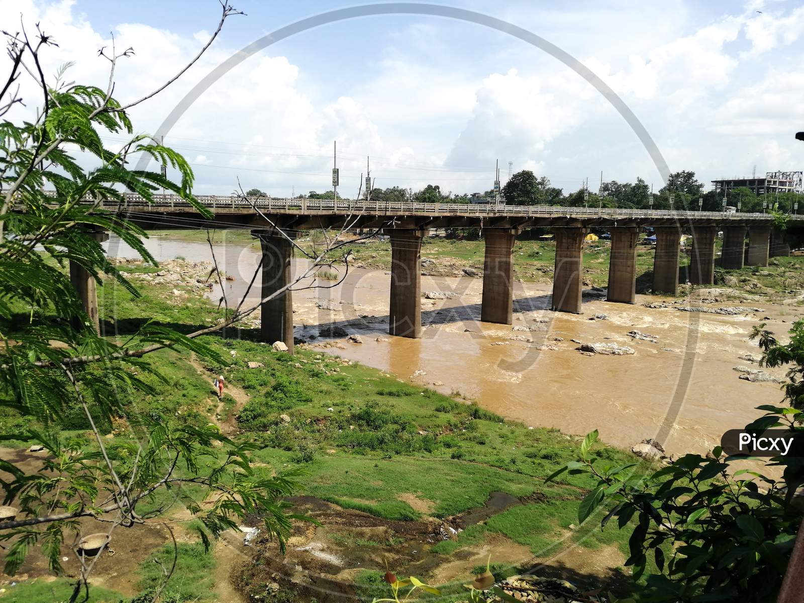 Damodar River over the bridge