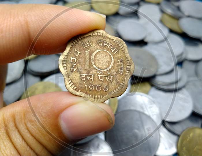 Old  Indian Rupee(10Paise),Indian Currency