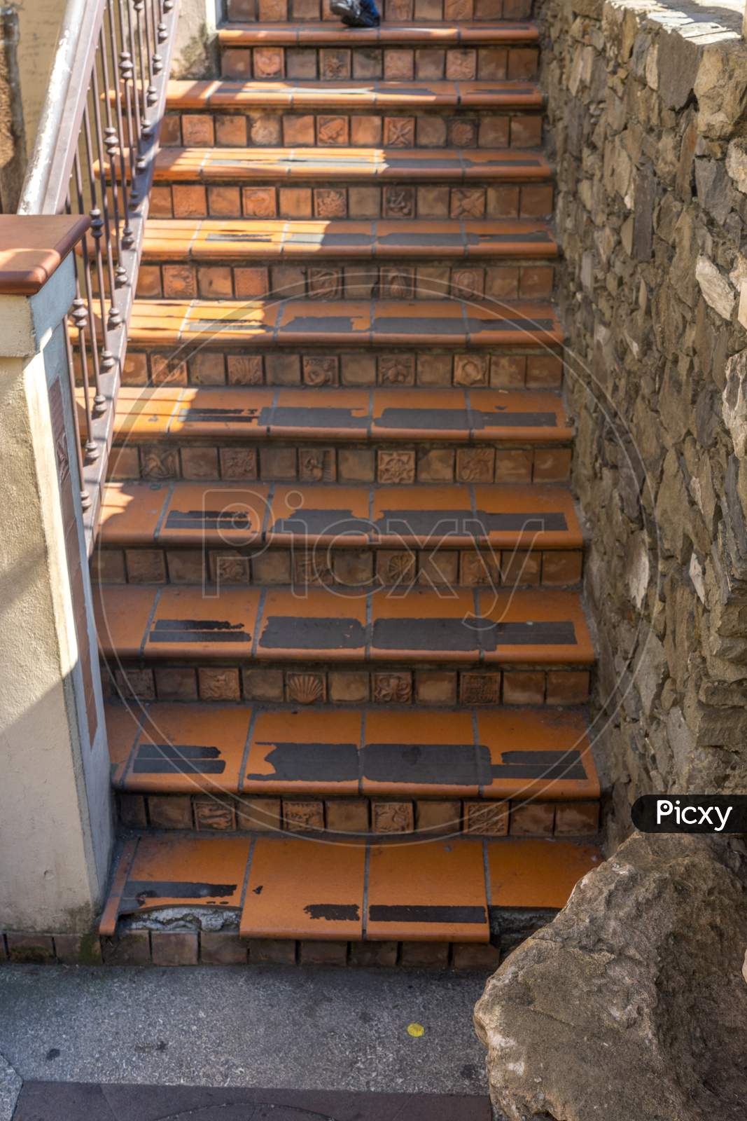 Italy, Cinque Terre, Manarola, A Staircase
