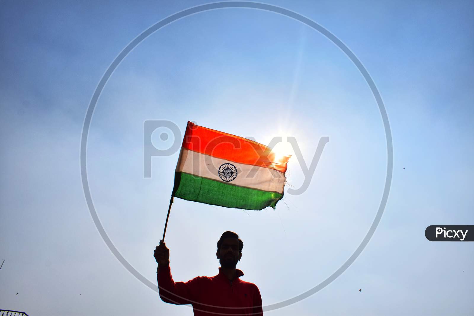 Boy with Indian Flag
