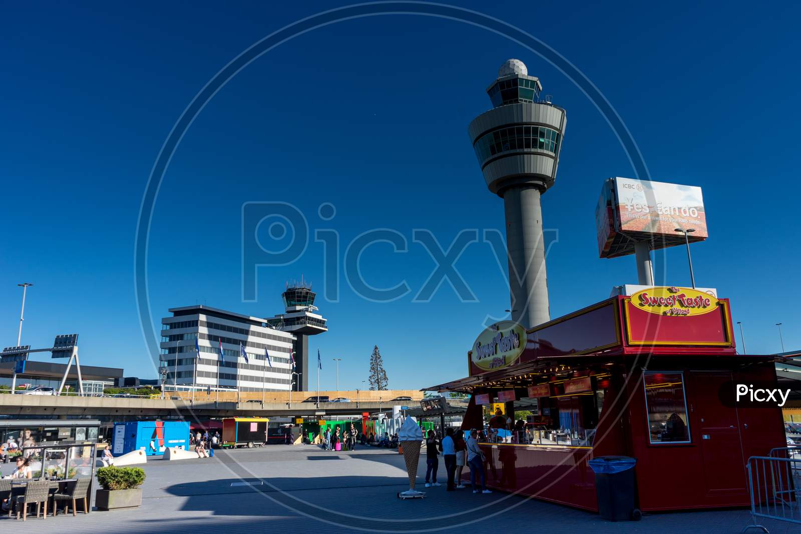 Netherlands, Amsterdam, Schiphol - 06 May, 2018: Tower At Schiphol Airport