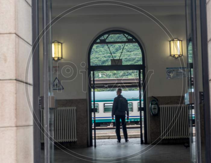 Bolzano, Italy - 28 June 2018: The Bolzano Railway Station, Italy