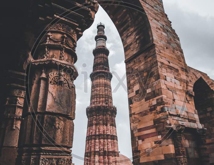 Frame in Frame of Qutub Minar