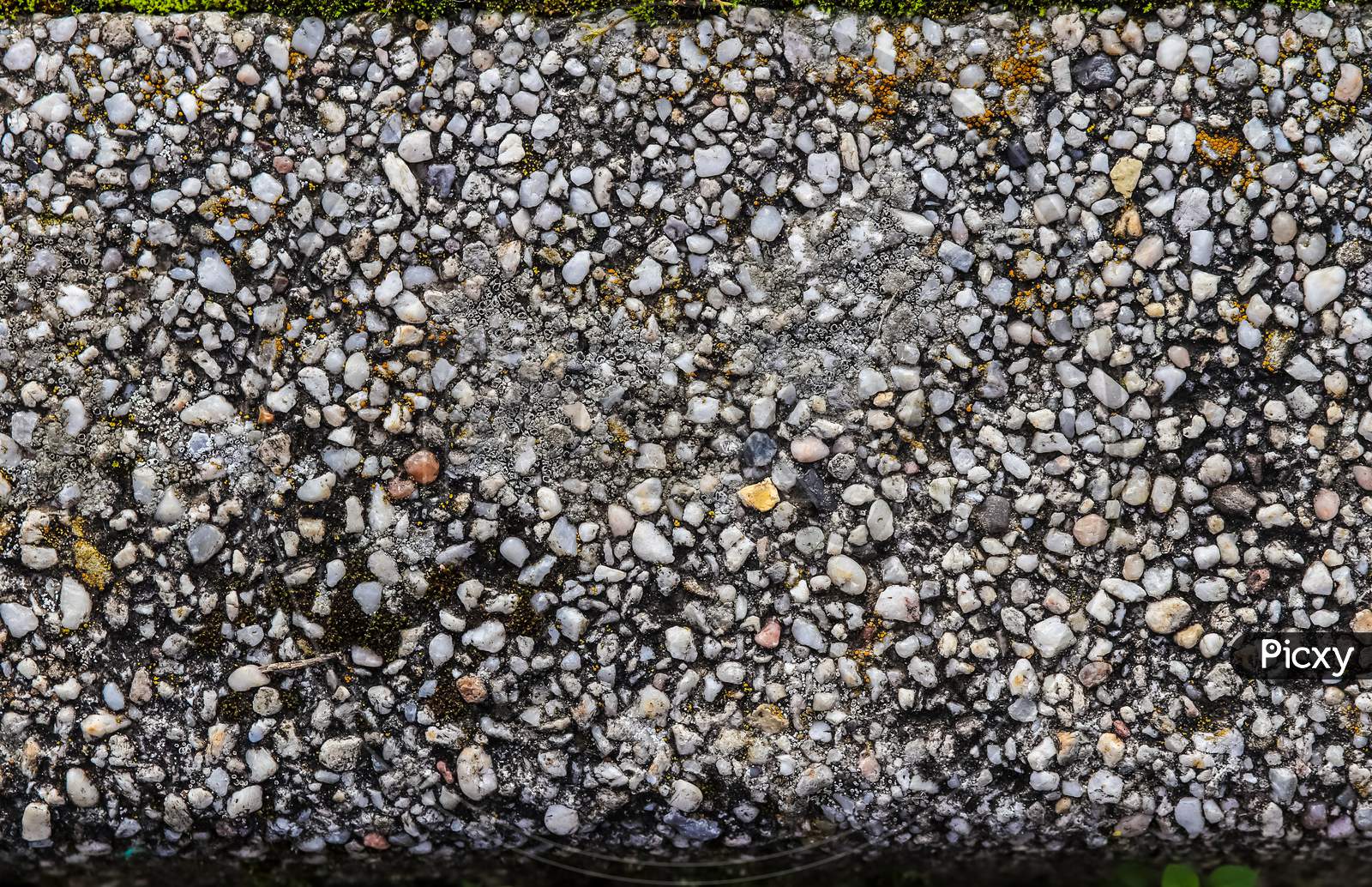 Detailed Close Up View On Pebbles And Stones On A Gravel Ground Texture