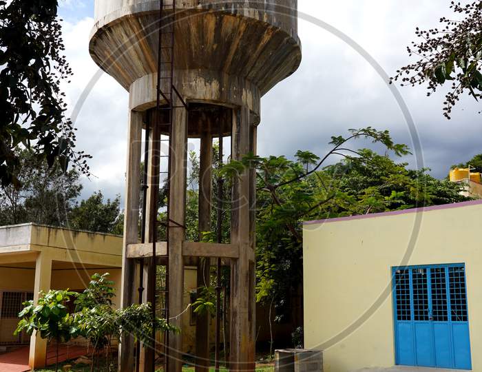 Old Overhead Water Storage Tank