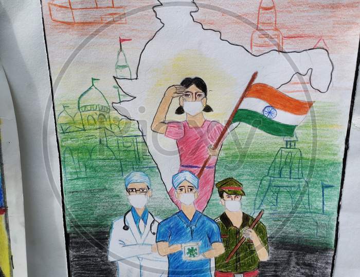 Indipendence day drawing