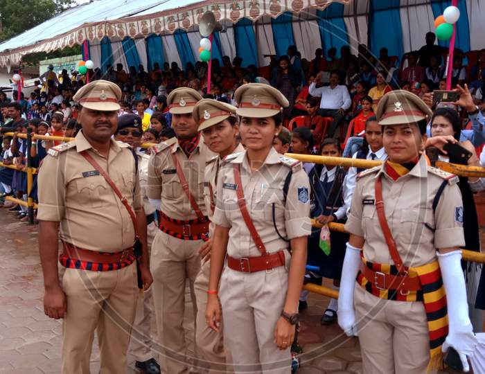 Asian Police On National Event.