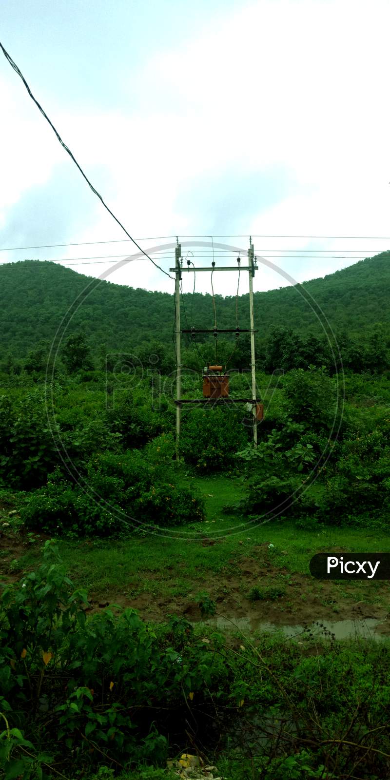 Electric Transformer Tower.