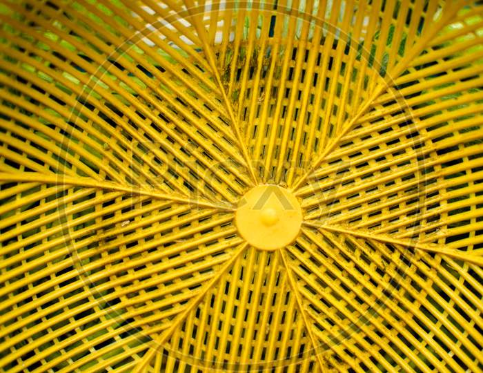 A Texture Of Yellow Vegetable Basket